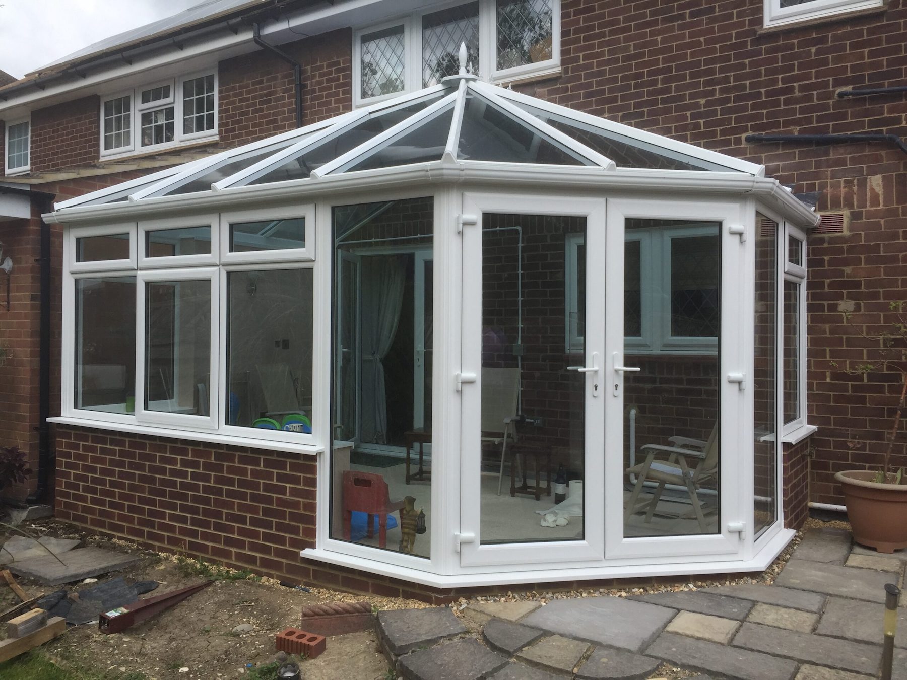 white upvc victorian conservatory