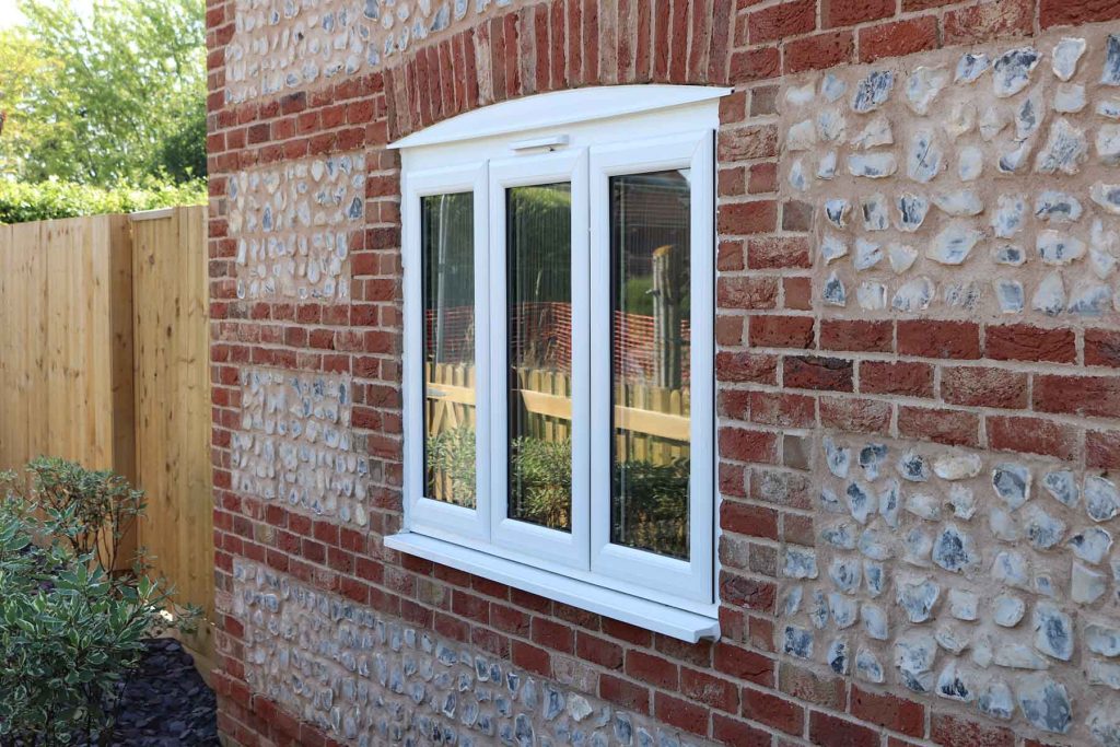 white uvc casement window