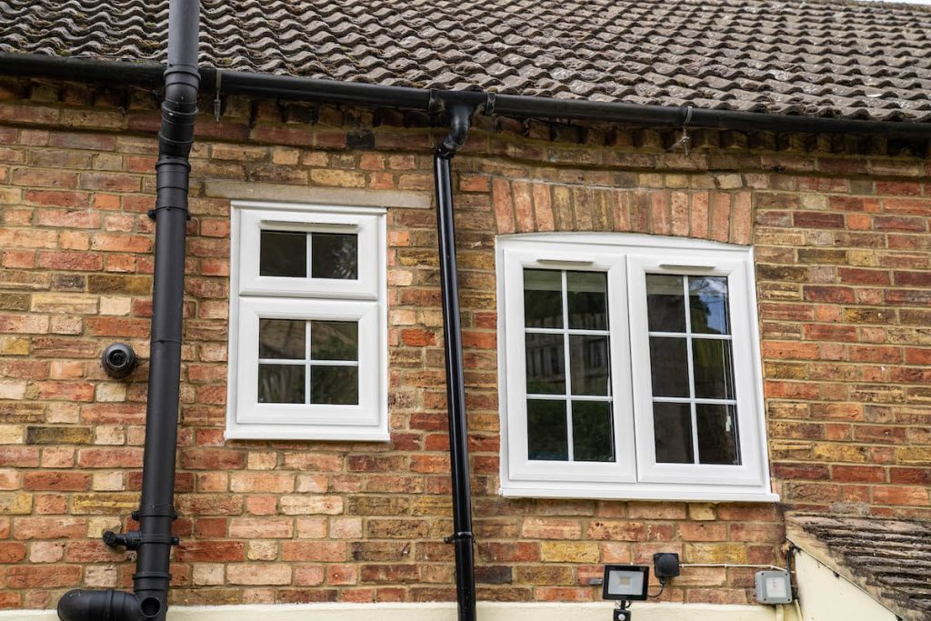 white casement windows