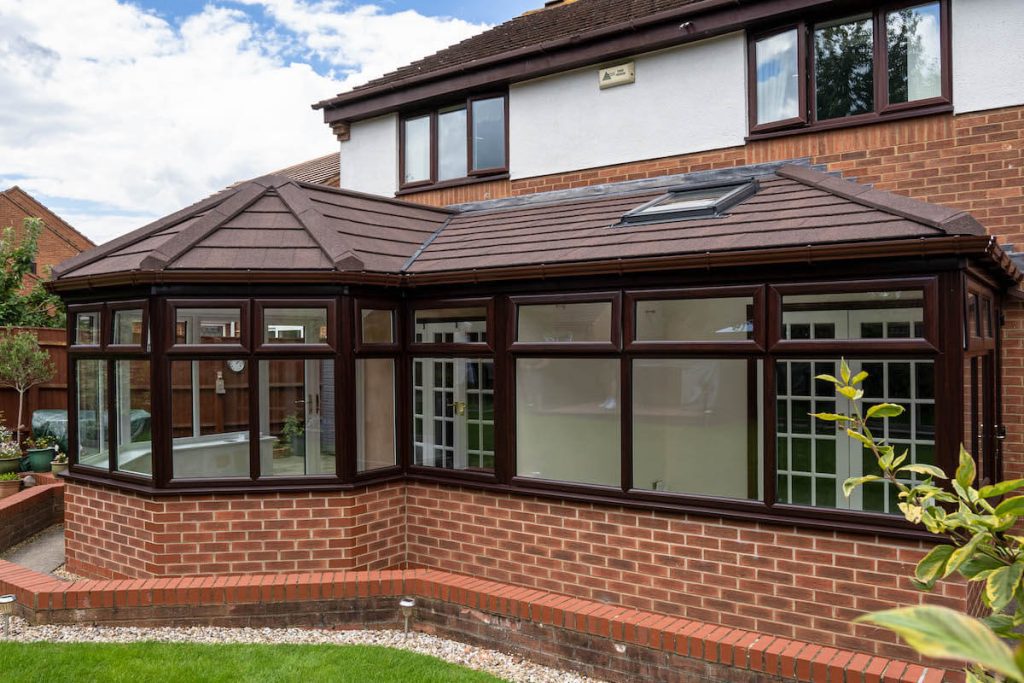 brown upvc conservatory