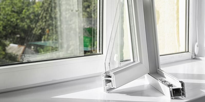 white interior double glazed windows